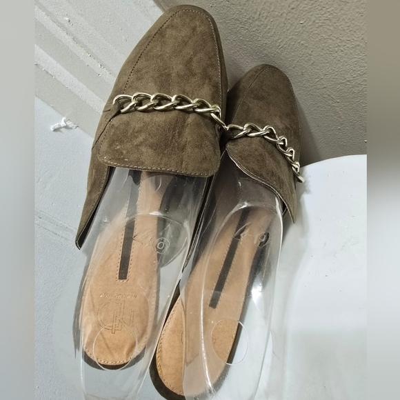 New Directions Suede Olive Green Clog Mules Sandal Women's Size 10 🌴 - Picture 6 of 9